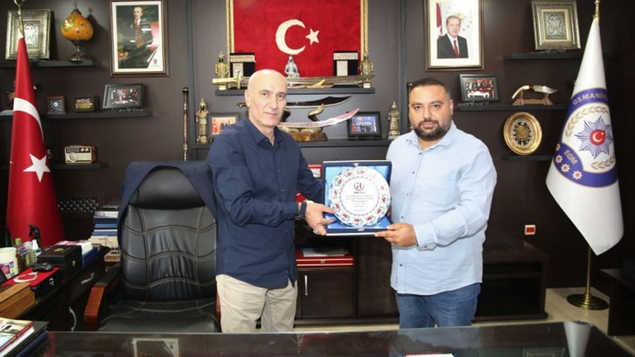 Gazeteci Ferhat Aydoğan, Osmaniye İl Emniyet Müdürü Ahmet Okumuş’u Ziyaret Etti
