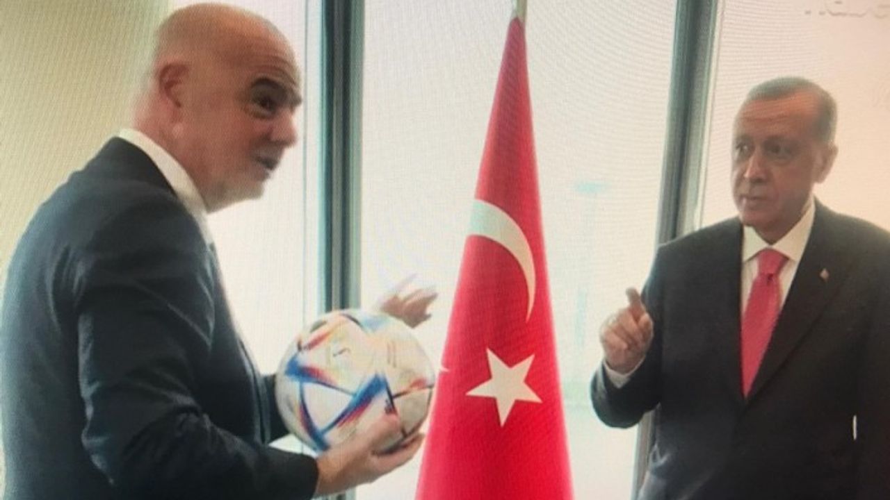 Erdoğan, FIFA Başkanı Infantino'yu kabul etti: O anlar sosyal medyada gündem oldu