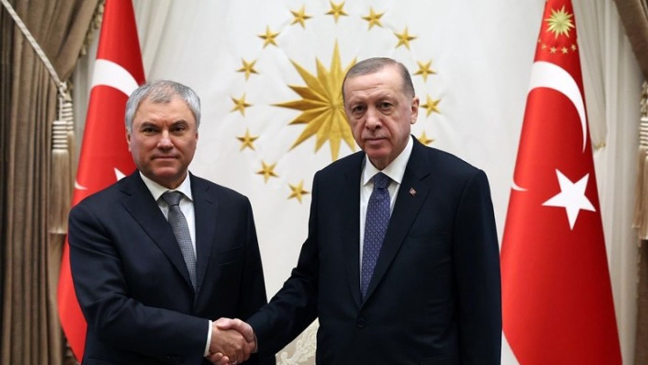 Cumhurbaşkanı Erdoğan, Rusya Devlet Duması Başkanı Volodin'i kabul etti