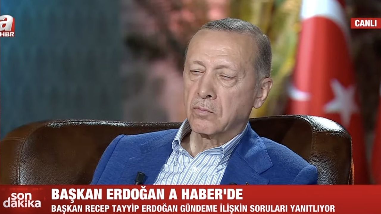 Cumhurbaşkanı Erdoğan canlı yayında uyuyakaldı