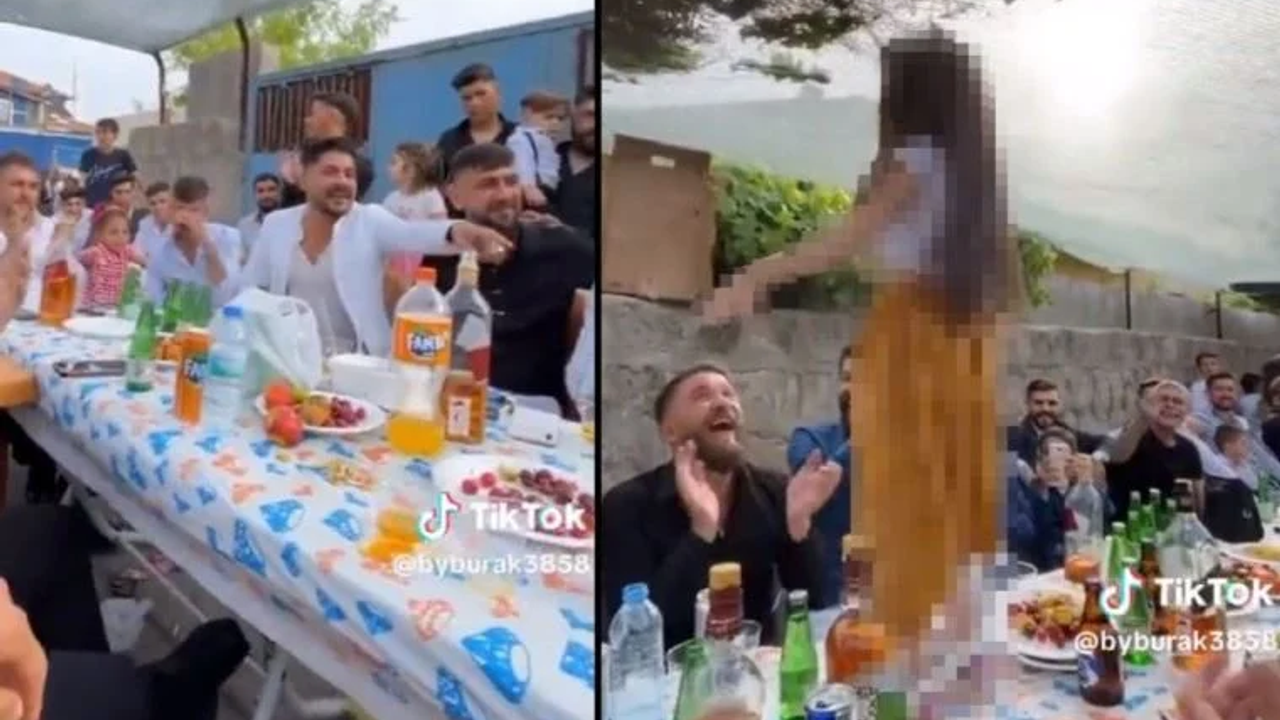 Kayseri'de skandal görüntüler: Eğlence masasında kız çocuğunu oynattılar!