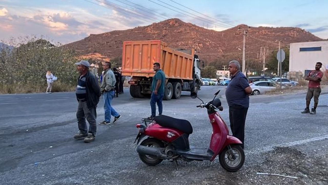 Bodrum'da harfiyat kamyonunun altında motosiklet sürücüsü Menekşe Algan öldü