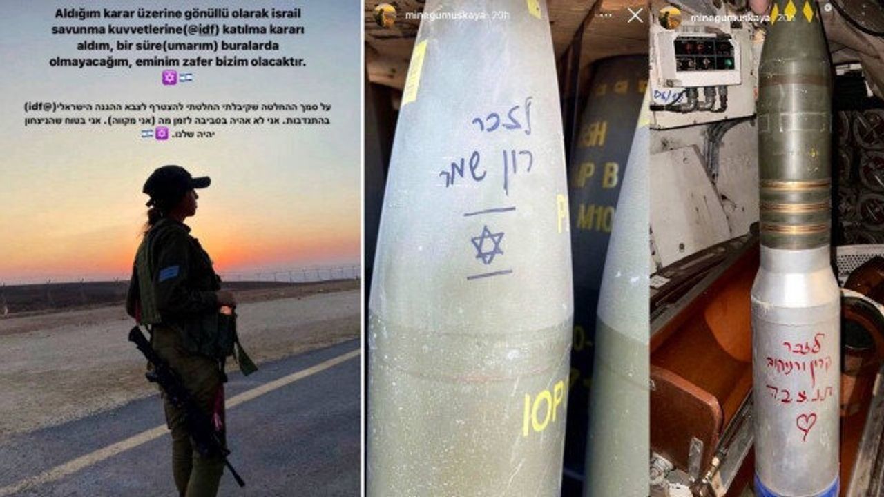 Türk vatandaşı Mine Gümüşkaya İsrail ordusuna katıldı. Gazze'ye attıkları füzeleri paylaştı
