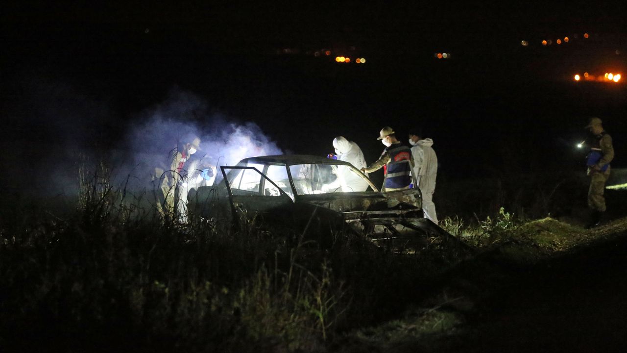 Siirt'te devrilen otomobil yandı. 6 kişi öldü