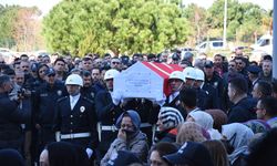 Samsun'da şehit olan polis Mustafa Ata Traş son yolculuğuna uğurlandı: Göz yaşları sel oldu