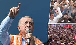 Erdoğan'ın konuştuğu AK Parti mitinginde dikkat çeken kare