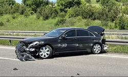 TEM’de Milli Eğitim Bakanı’nın makam aracı kaza yaptı!