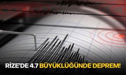 Rize’de 4.7 büyüklüğünde deprem!