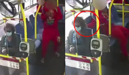 Otobüsteki genç, kadın yolcunun saçlarını yaktı