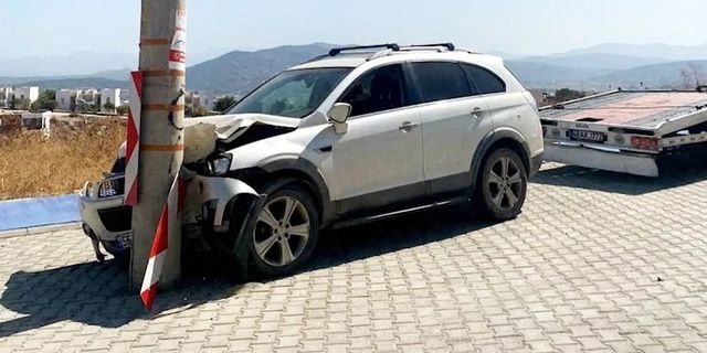 Milas'ta yolun ortasındaki direğe çarpan aracın sürücüsü Osman Dinç öldü