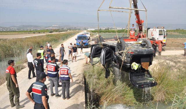 Mersin'de kanala devrilen cipin sürücüsü Hidayet Koptur öldü