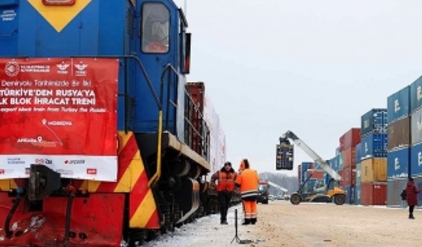 Türkiye-Rusya ‘ilk ihracat blok treni’ hedefe ulaştı
