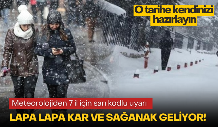 Meteoroloji'den 7 il için uyarı: Lapa lapa kar ve sağanak geliyor