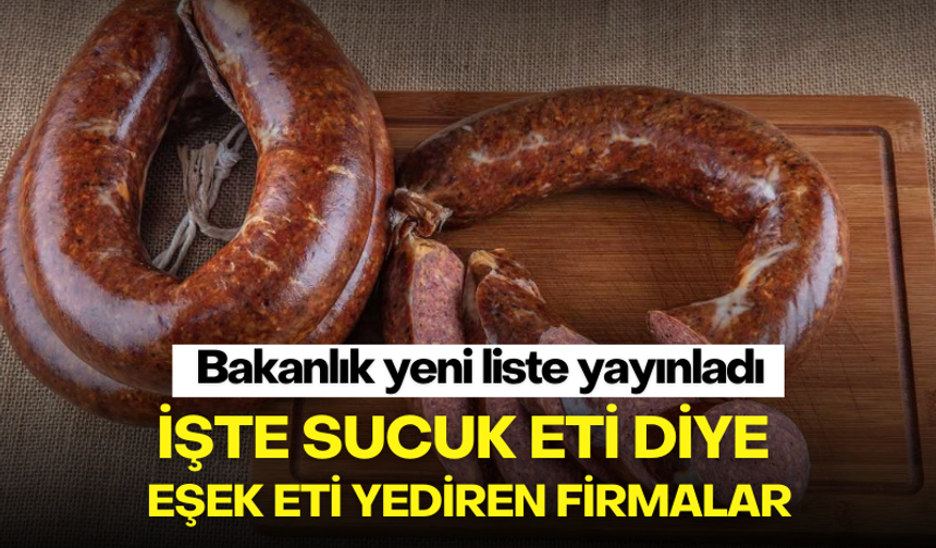 Bakanlık yeni liste yayınladı: İşte sucuk diye eşek eti yediren firmalar!