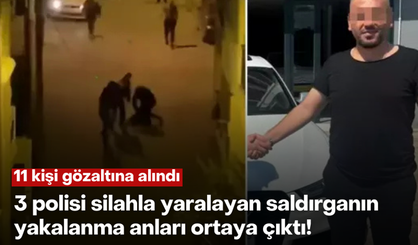 3 polisi silahla yaralayan saldırganın yakalanma anları ortaya çıktı