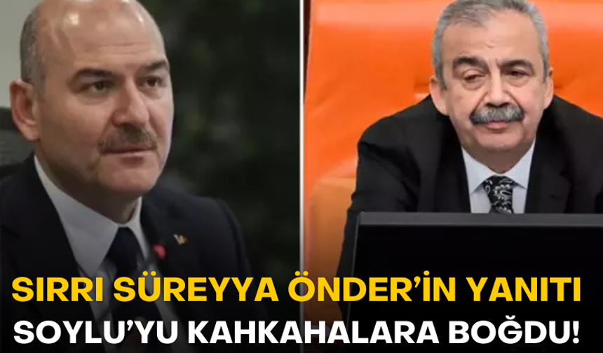 Sırrı Süreyya Önder'in yanıtını duyan Soylu kahkahalara boğuldu