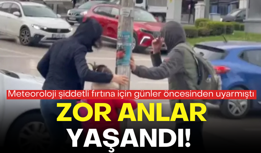 Lodos fırtınası vatandaşlara zor anlar yaşattı