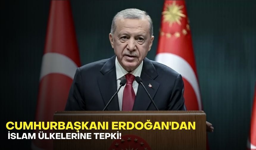 Cumhurbaşkanı Erdoğan'dan İslam ülkelerine tepki!