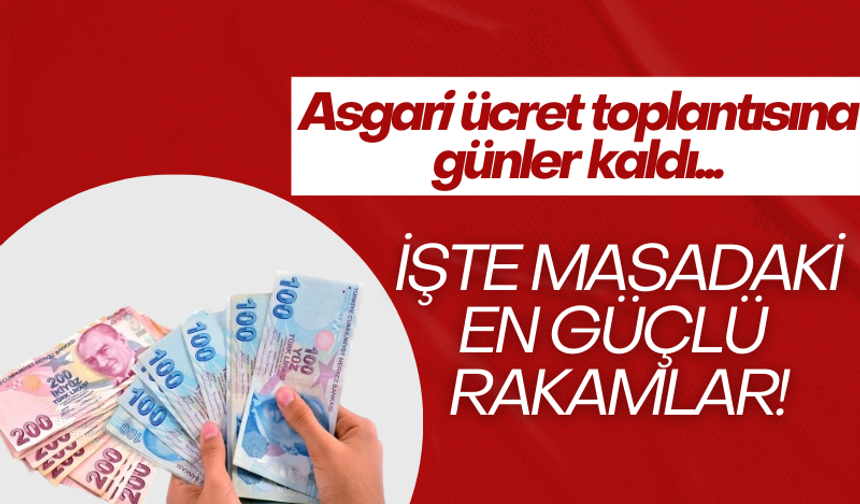 Asgari ücret toplantısına günler kaldı: İşte masadaki rakamlar