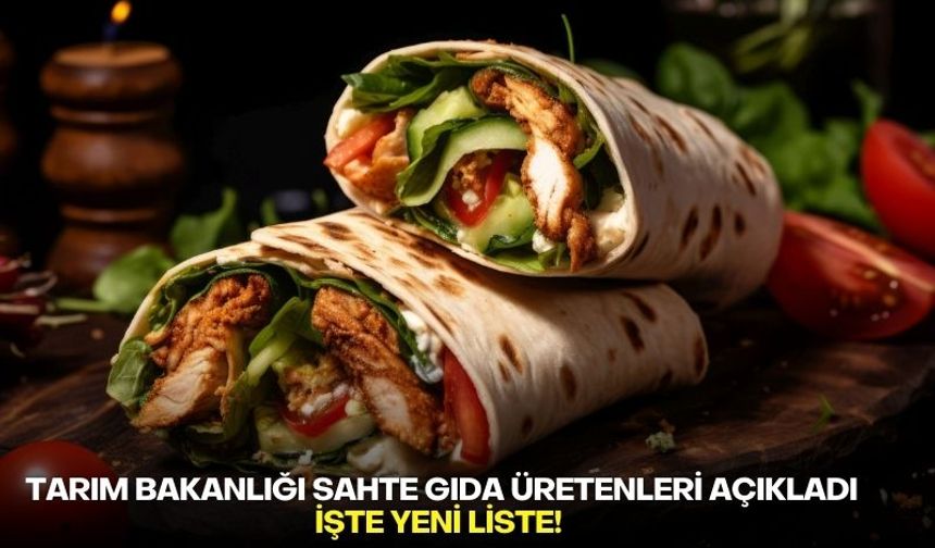 Tarım Bakanlığı sahte gıda üretenleri açıkladı: İşte yeni liste