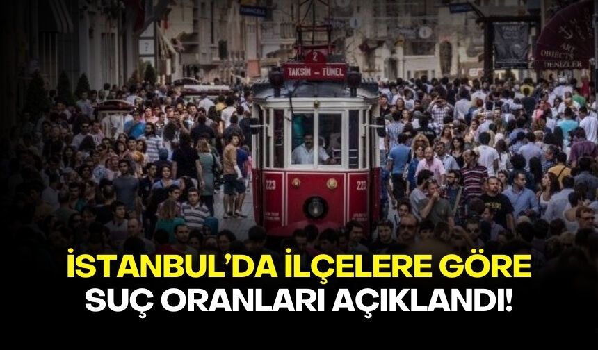 İstanbul’da ilçelere  göre suç oranları açıklandı! İşte o zirvedeki ilçe