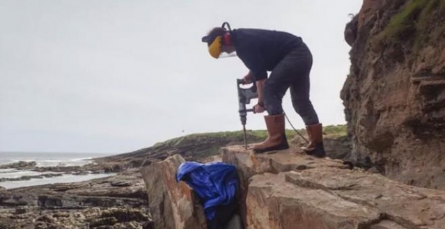 Bilim insanları İngitere&#039;nin kuzeydoğusundaki Northumberand bölgesinde dünyanın en büyük kırkayak fosilini buldu